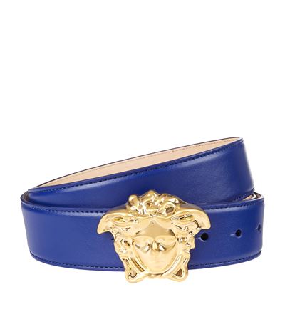 versace medusa belt blue