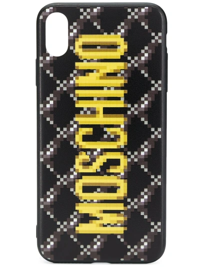 Moschino Pixelated Logo Iphone X/xs Case In Black | ModeSens