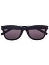 Saint Laurent Studded Square Sunglasses In Black