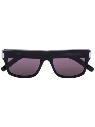 Saint Laurent Vintage Rectangular Sunglasses In Black