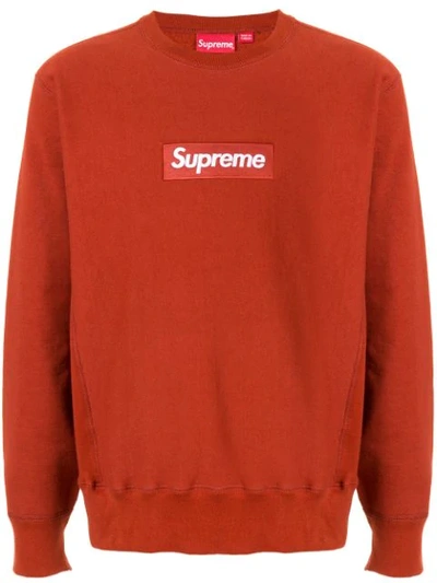 Supreme Box Logo Sweatshirt In Red