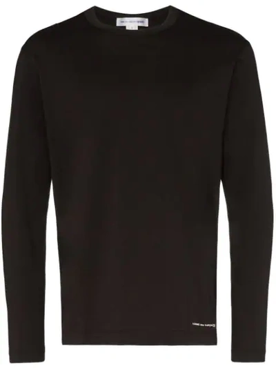 Comme Des Garçons Shirt Logo Print Long Sleeve T-shirt In Black
