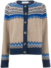 Golden Goose Chunky Knit Cardigan In Neutrals