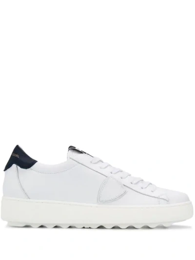 Philippe Model Low Top Platform Sneakers In White