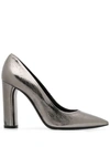 Casadei Pointed Toe Pumps In Metallic