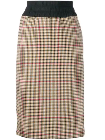 Vivienne Westwood Anglomania Plaid Print Skirt In Neutrals