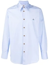 Vivienne Westwood Embroidered Logo Shirt In 489 Light Blue