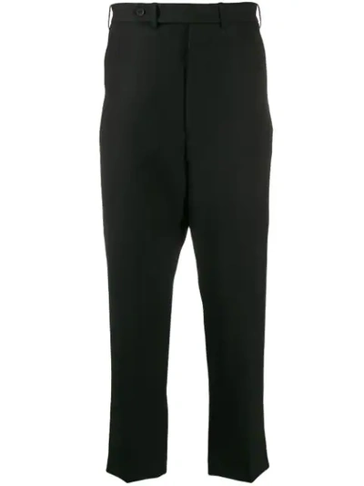 Haider Ackermann Drop-crotch Cropped Trousers In Black