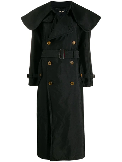Comme Des Garçons Comme Des Garçons Oversized Collar Trench Coat In Black