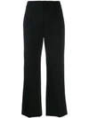Joseph Flared Cropped Trousers In Black