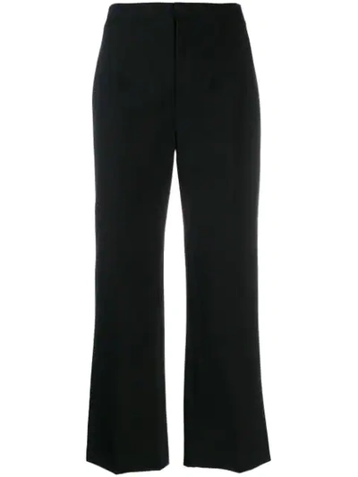 Joseph Flared Cropped Trousers In Black