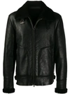 Salvatore Santoro Short Length Leather Jacket In Black/bla