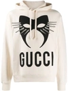 Gucci Neutral Men's Mask Manifesto Hoodie In Neutrals