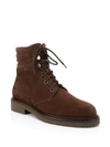 Aquatalia Christopher Suede Hiking Boots In Brown