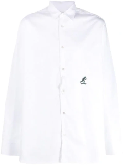 Golden Goose Embroidered Shirt In White / Embroidery