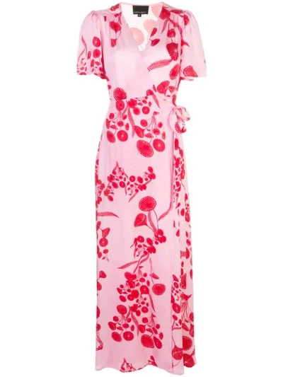 Cynthia Rowley Krissy Wrap Dress In Pink