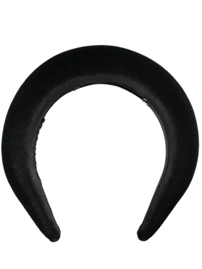 In The Mood For Love Velvet Headband In Black