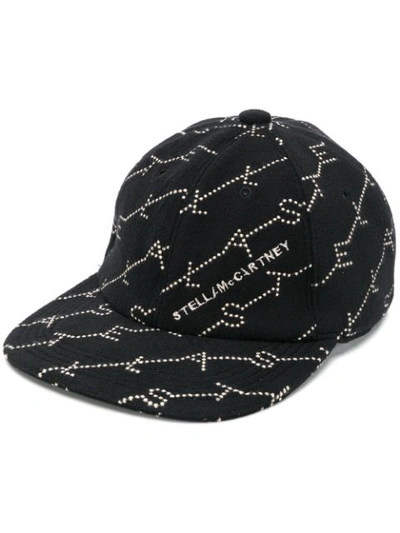 Stella Mccartney Logo Embroidered Baseball Cap In Black