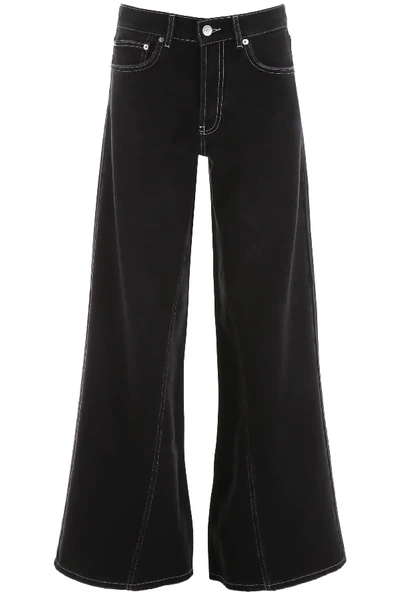 Ganni Flare Jeans In Black