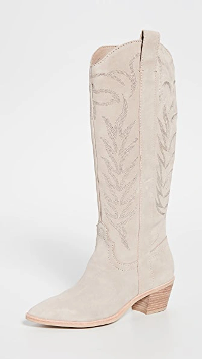 Dolce Vita Solei Western Boots In Natural