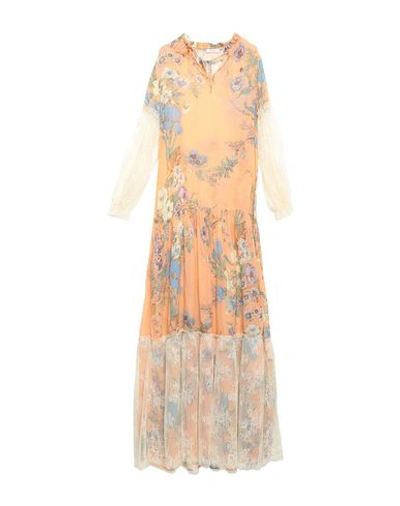 Blugirl Folies Long Dresses In Apricot