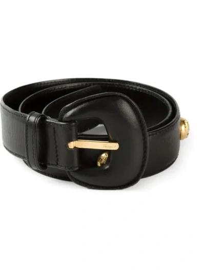 Pre-owned Ferragamo 1980's Classic Belt In Black