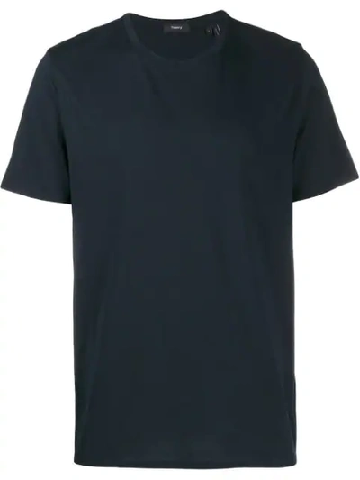 Theory Crew Neck T-shirt In Blue