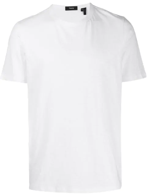 Theory Crew Neck T-shirt In White | ModeSens