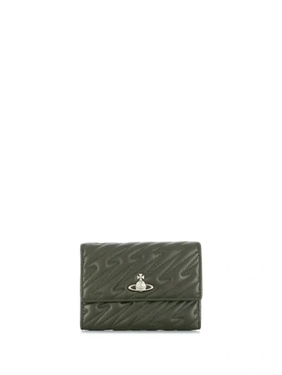 Vivienne Westwood Coventry Quilted Wallet In Green