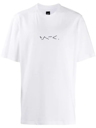 Oamc Embroidered Logo T-shirt In White