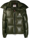 Moncler Shiny Padded Jacket In Green