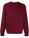 Polo Ralph Lauren Embroidered Logo Jumper In Red