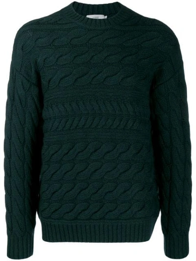 Closed Cable Knit Jumper In Grey