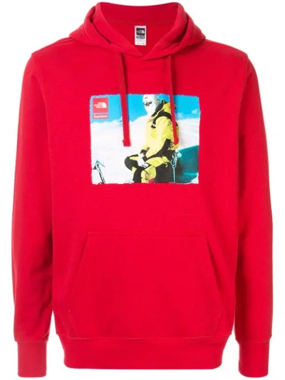 Supreme X The North Face Photo Hoodie In Red