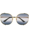 Gucci Oversized Sunglasses In Gold