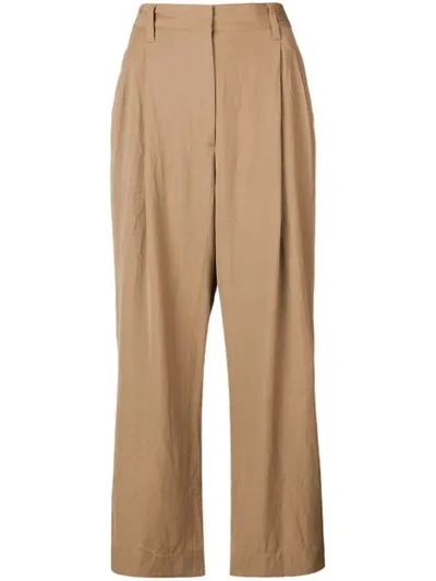 3.1 Phillip Lim / フィリップ リム Cropped Straight Tailored Pant In Brown