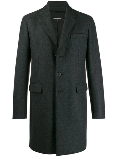 Dsquared2 Single-breasted Coat In Grey