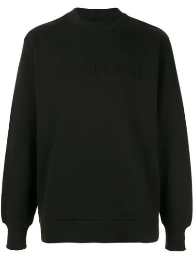 Woolrich Logo Crew Neck Sweatshirt In Black