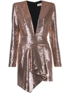 Alexandre Vauthier Asymmetric Sequin Midi Dress In Pink