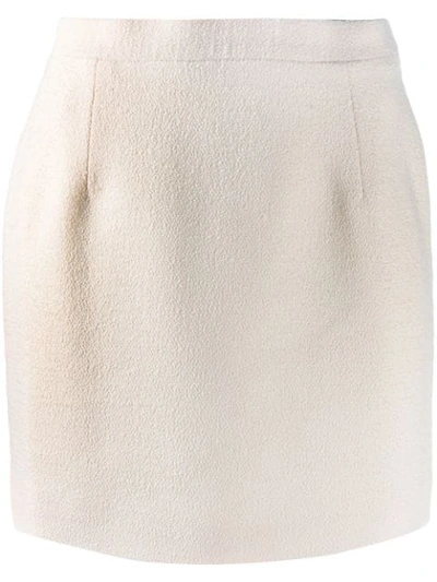 Alessandra Rich Fitted Midi Skirt In Neutrals