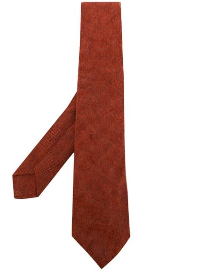 Kiton Cashmere Tie In Red