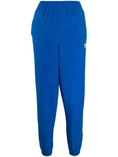 Adidas Originals Stripe Panel Track Trousers In Blue