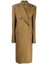 Y/project Double-breasted Overcoat In Brown