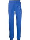 Moschino Logo Print Track Pants In Blue