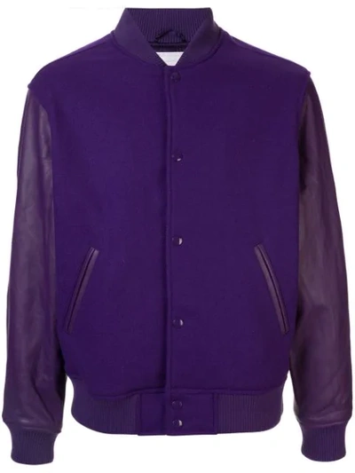 Supreme Motion Logo Varsity Jacket In Purple | ModeSens