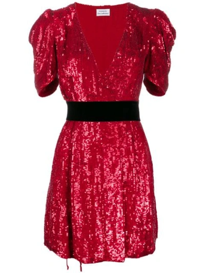 P.a.r.o.s.h Sequin Mini Dress In Red
