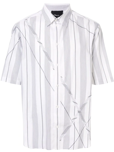3.1 Phillip Lim / フィリップ リム Argyle Patchwork Short Sleeve Shirt In White