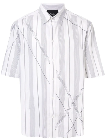 3.1 Phillip Lim Argyle Patchwork Short Sleeve Shirt In White