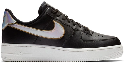 Pre-owned Nike Air Force 1 Low Metallic Swoosh Black (women's) In Black/summit White-metallic Gold-metallic Platinum