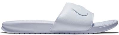 Pre-owned Nike  Benassi Jdi Swoosh Pack White In White/multi-color